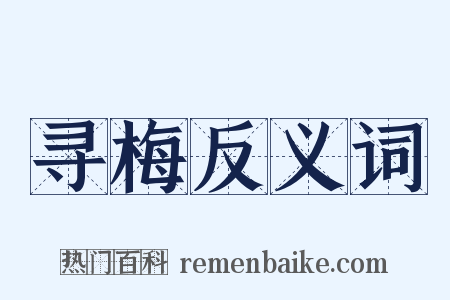 寻梅反义词是什么意思的图片